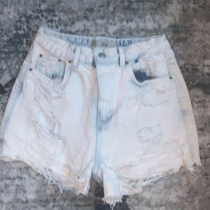 Topshop Distressed Shorts